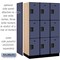 Salsbury Industries Wardrobe Locker, 45" W, 21" D, 76" H, (3) Wide, (9) Openings, Blue 23361BLU - alternate 6